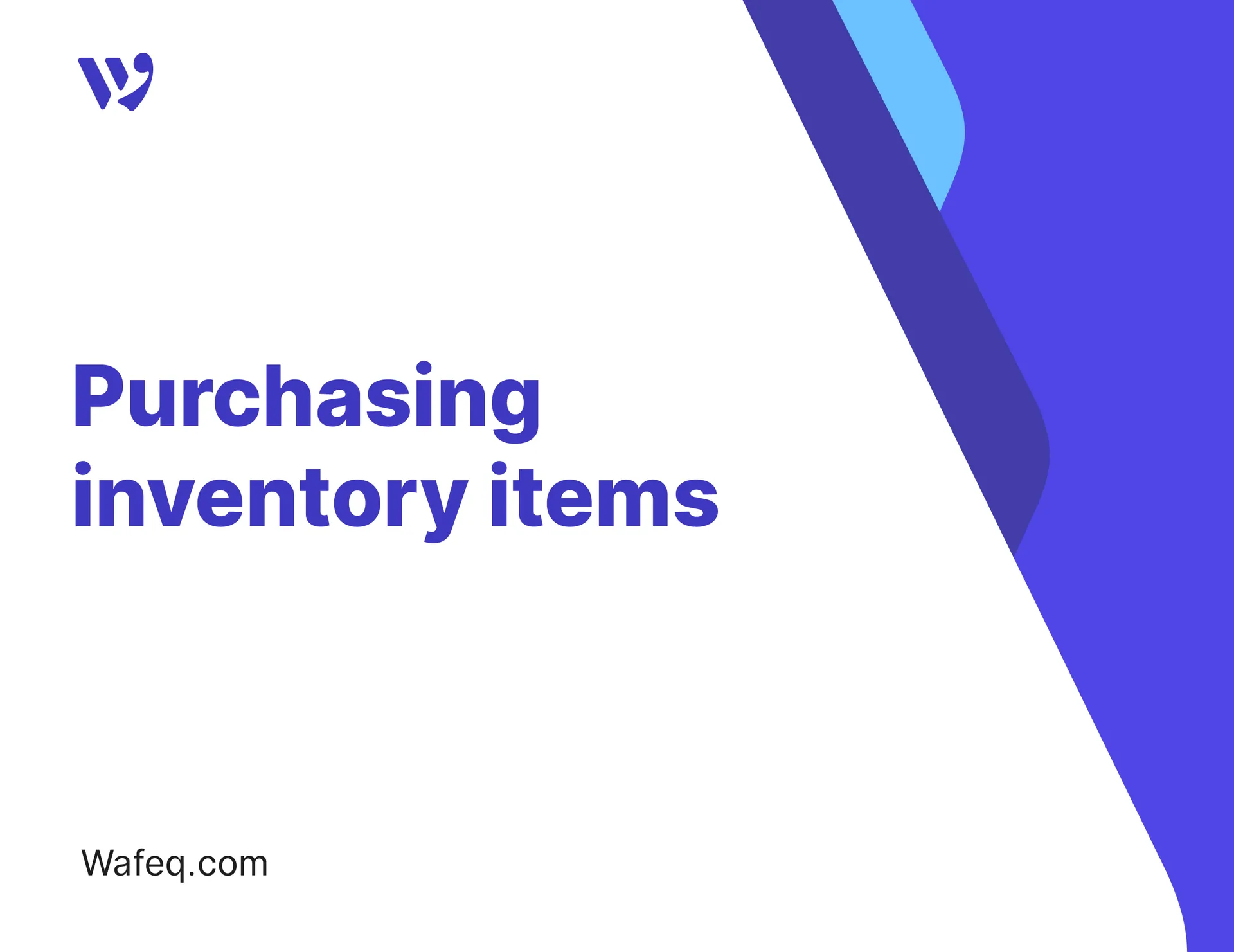 Purchasing inventory items